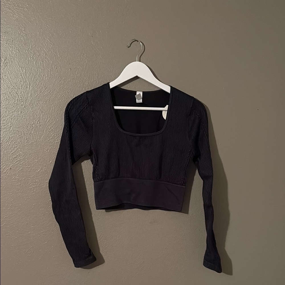 Aerie Long Sleeve Crop Bodysuit